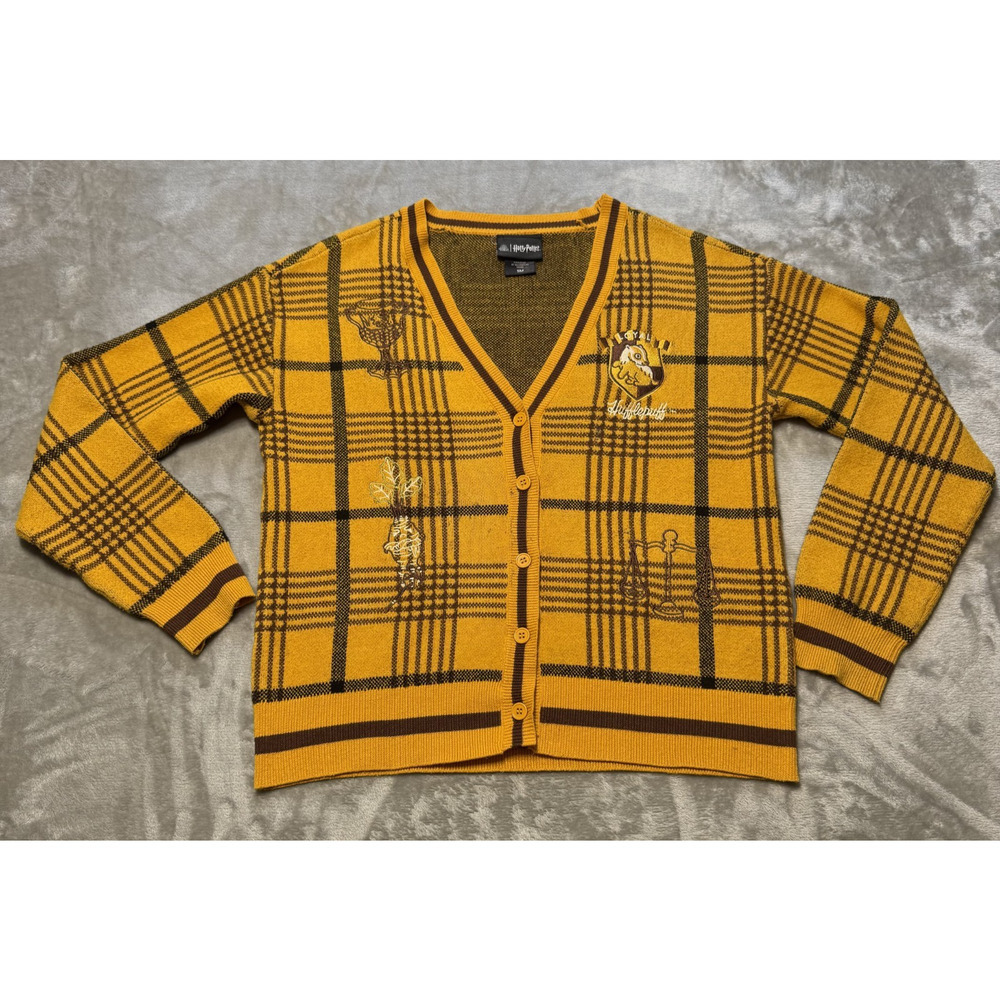 Harry Potter Women's Small Loyal Hufflepuff Cardigan Sweater Boxed Lunch - Picture 6 of 13